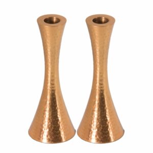 פמוטי אלומניום קופר מרוקע בינוני 18 ס"מ