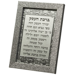 "ברכת העסק" מסגרת כסף נצנץ דק 10X15 ס"מ