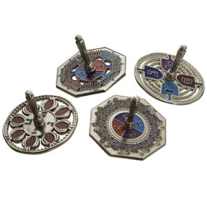 סביבון מתכת נס גדול היה פה 4 ס"מ- סטנד מעורב 16 יח