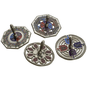 סביבון מתכת נס גדול היה שם 4 ס"מ- סטנד מעורב 16 יח