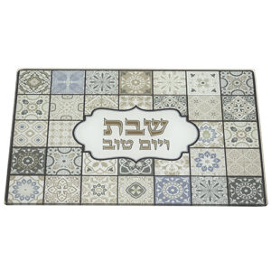 מגש חלה זכוכית עבה בלתי שבירה 25X37 ס"מ