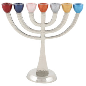 מנורה אלומיניום מרוקע קנים צבעוניים 18 ס"מ