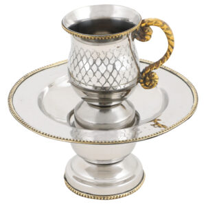 כלי מרוקע ומהודר מנירוסטה למים אחרונים  12 ס"מ