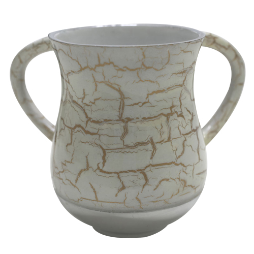 נטלה מאלומיניום מהודרת גימור שיש בגוון קרם וזהב 13 ס"מ