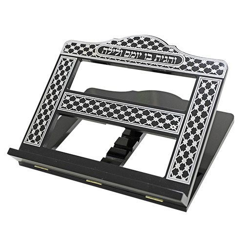 שטנדר מהודר מעץ מהגוני עם הדפסת כסף 34X38 ס"מ