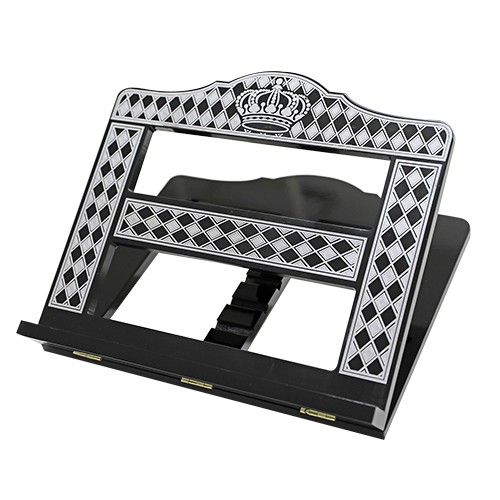 שטנדר מהודר מעץ מהגוני עם הדפסת כסף 34X38 ס"מ