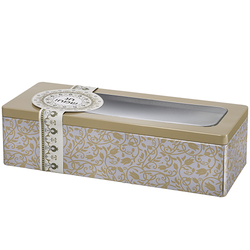 קופסת פח מהודרת למשלוח מנות / עוגה  24 ס"מ