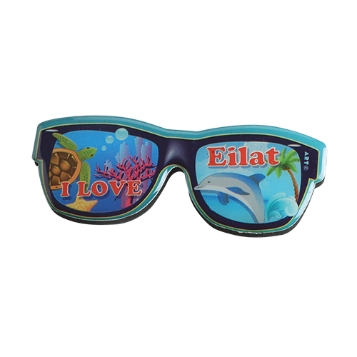 מגנט משקפיים "אילת" 4x10 ס"מ
