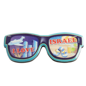 מגנט אפוקסי משקפיים "I LOVE ISRAEL" גודל 4x10 ס"מ