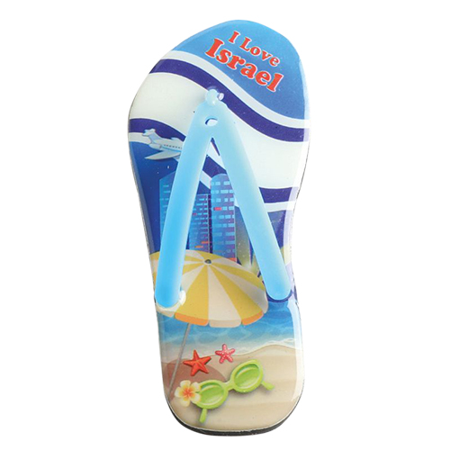 מגנט אפוקסי צורת נעל "I LOVE ISRAEL" גודל 4x10 ס"מ