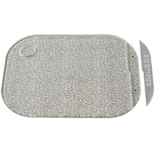 מגש חלה כסף מהודר מפרספקס עם סכין 28X37 ס"מ