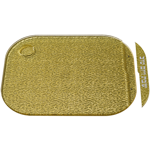 מגש חלה זהב מהודר מפרספקס עם סכין 28X37 ס"מ