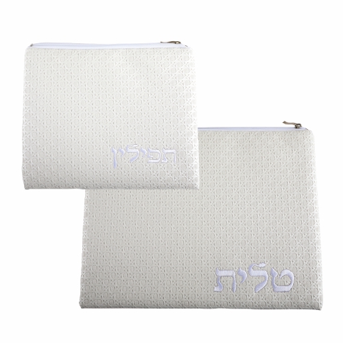 סט טלית תפילין דמוי עור מהודר 30X37 ס"מ