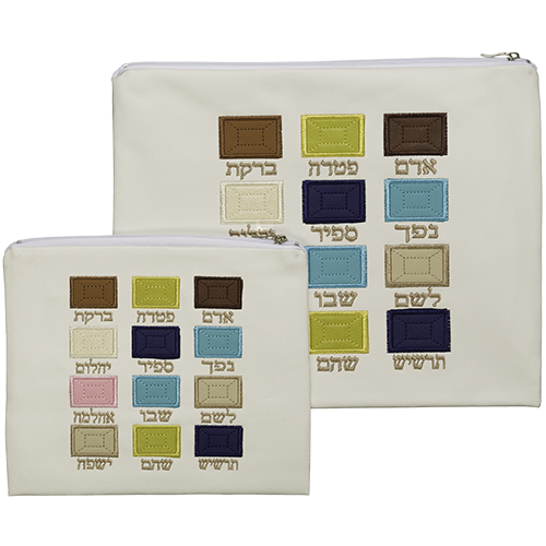 סט טלית תפילין דמוי עור "חושן" 36x30 ס"מ