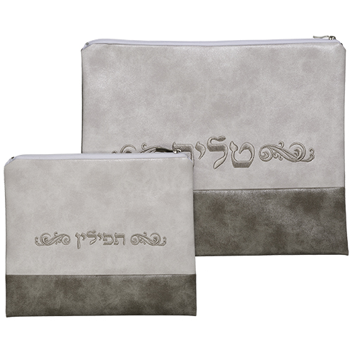 סט טלית תפילין דמוי עור 36x29 ס"מ