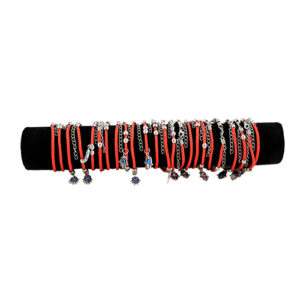סט צמידים חוט אדום- חמסה עם ובלי עין 24 יח' על שרוול שחור 59001