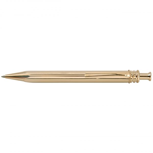עט טריפל-X כדורי, גוף משולש (קליק), כולו בציפוי 18K זהב   X-Pen Triple-X