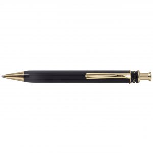 עט טריפל-X כדורי, גוף משולש (קליק),  מבריק, קליפס זהב מבריק X-Pen  Triple-X