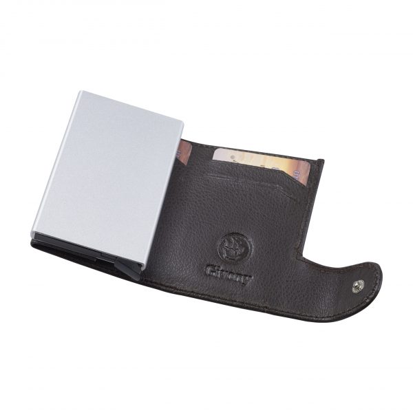 ארנק בטיחות מעור נפה איכותיNFC+ RFID מבית GIVONY גבעוני,שולף כרט' אשראי עם תא לשטרות