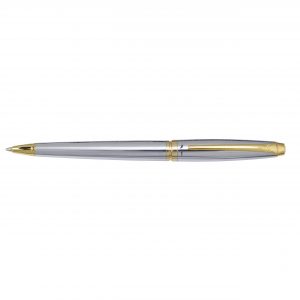עט רגטה כדורי בגימור כרום כסף מבריק + זהב  X-Pen Regatta