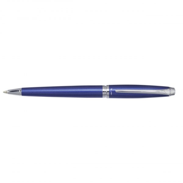 עט רגטה כדורי בגימור כחול מטאלי מבריק כסף  X-Pen Regatta