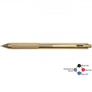 עט X-pen בירו כדורי 4באחד זהב מבריק  X-Pen BUREAU (כדורי כחול /אדום // עפרומכאני)
