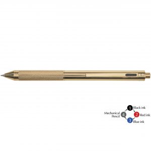 עט X-pen בירו כדורי 4באחד זהב מבריק  X-Pen BUREAU (כדורי כחול /אדום // עפרומכאני)
