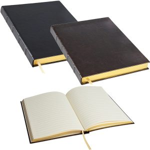 מחברת כריכת PU דמוי עור יוקרתי A5 פתיחה אנגלית 168 דף מבית המותג גבעוני