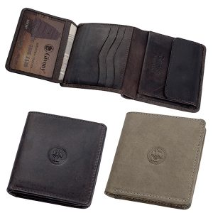 ארנק עור כאמל לגבר | תא למטבעות + קלפה צד מבית המותג גבעוני