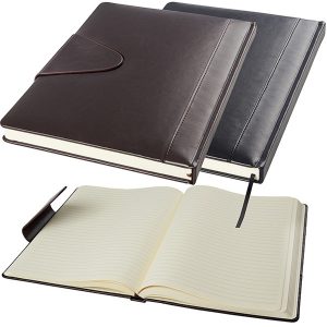 מחברת כריכת PU דמוי עור יוקרתי A4 פתיחה עברית סגירה מגנטית מבית המותג גבעוני