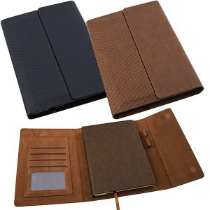 מחברת כריכת PU דמוי עור יוקרתי A5 פתיחה אנגלית מחברת קשיחה נשלפת מבית המותג גבעוני