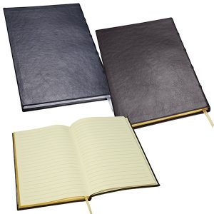 מחברת כריכת PU דמוי עור יוקרתי A5 פתיחה עברית 80 דף מבית המותג גבעוני