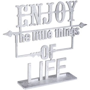 "Enjoy the little" שלט אלומיניום אומנותי מעוצב