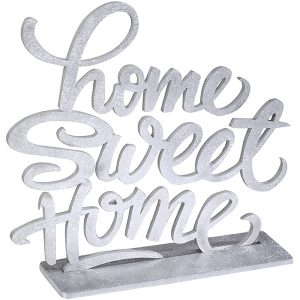 "Home Sweet Home" שלט אלומיניום אומנותי מעוצב