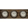 שעון קיר אנלוגי קנבס בינלאומי Tel-Aviv London New York דמוי עץ