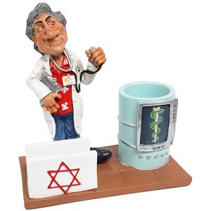 מעמד פסל רופא עם כוס לעטים ומעמד כרט´ ביקור