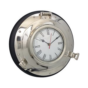 שעון נחושת בצורת הגה ספינה קטן