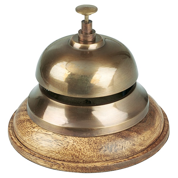 פעמון נחושת על בסיס עץ 1 פעמון נחושת על בסיס עץ
