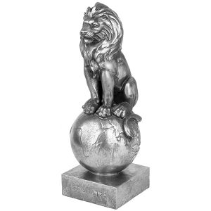 פסל אומנותי "מלך העולם" כסוף מבית פסלי היוקרה "GRACIA GALLERY"