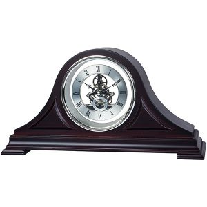 "סקלטון" שעון שולחני עץ מהגוני