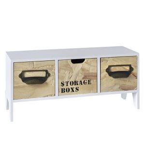 שידת עץ STORAGE BOXS שלוש מגרות