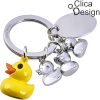 מחזיק מפתחות מתכת ברווזים מבית Clica Design