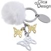 מחזיק מפתחות מתכת פרפרים מבית Clica Design