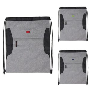 תיק גב שרוכים מבד Wash עם כיס קדמי