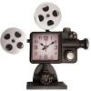 שעון שולחני בעיצוב רטרו בצורת מקרן קולנוע עתיק
