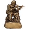 מגן הוקרה / פסל חייל לוחם "צלף" על בסיס מוזהב