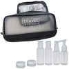 "TRAVEL" ערכת בקבוקי אחסון לנסיעות משולב עם תיק כלי רחצה